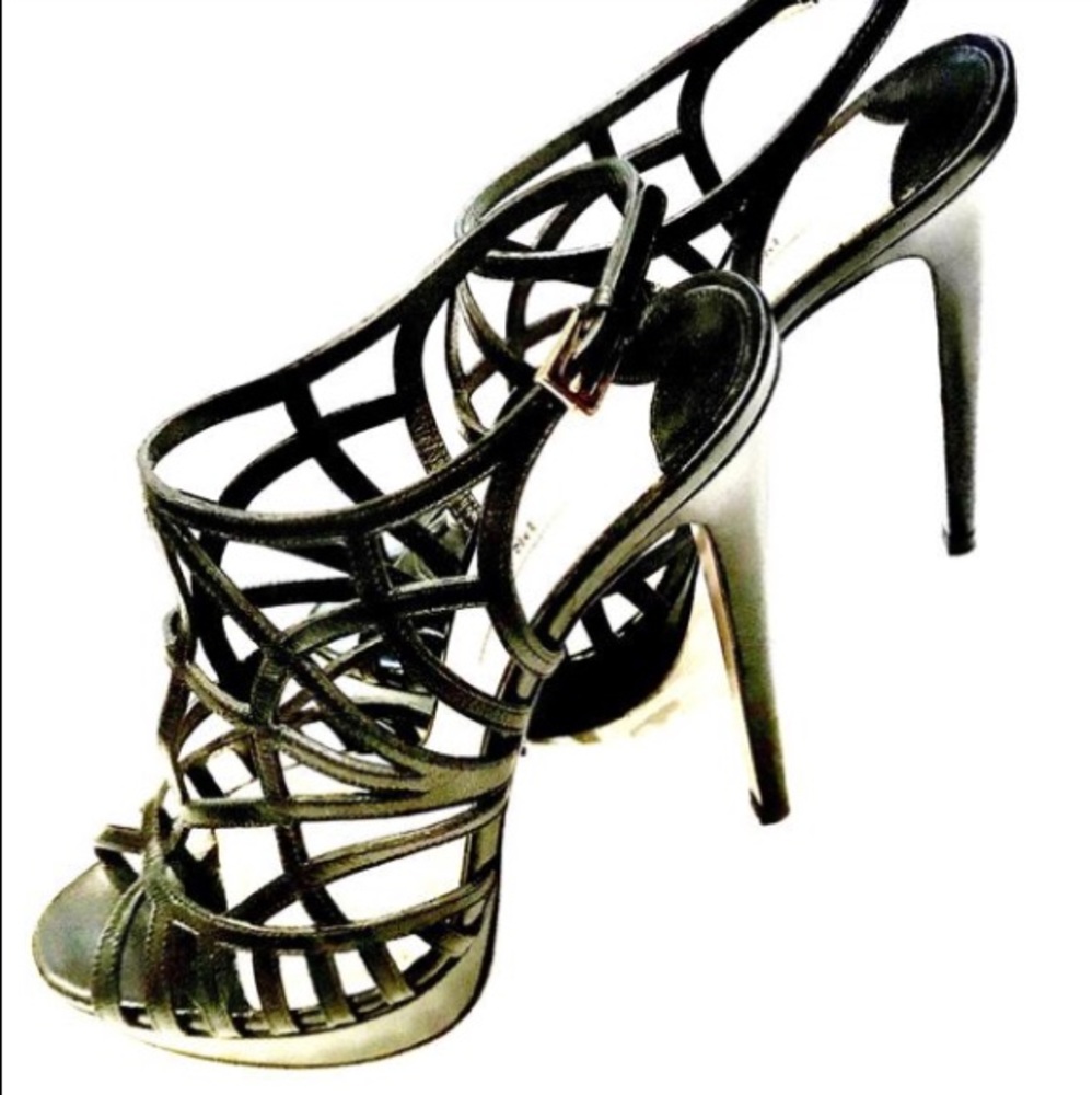 NWT’s 100% Authentic Black Prada Stappy Sandals
